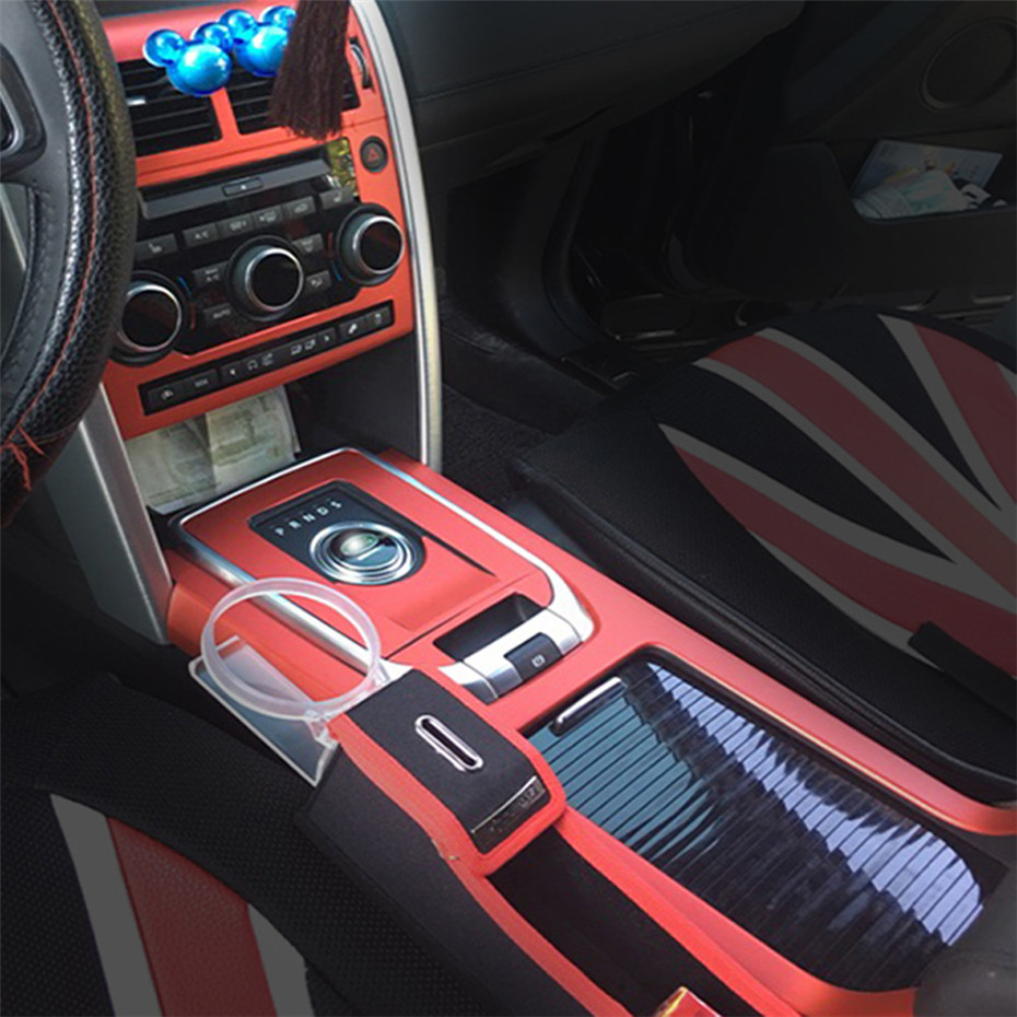 For Land Rover Discovery Sport Interior Central Control Panel Door Handle Carbon Fiber Stickers Decals Car styling Cutted Vinyl