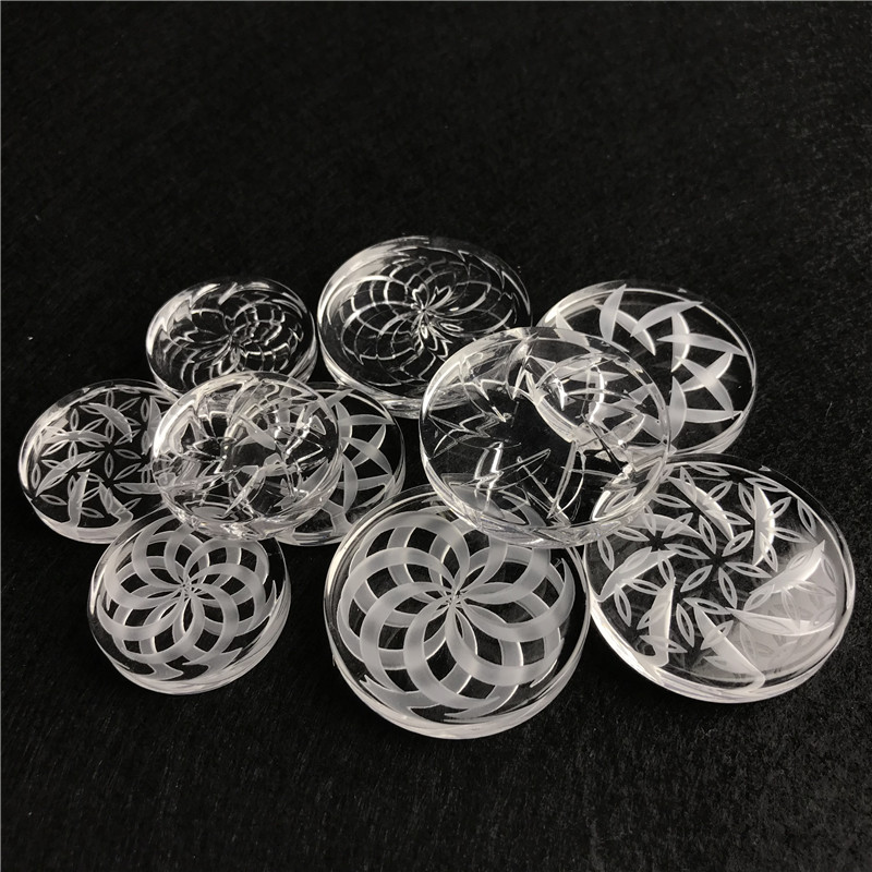 6mm Thick Quartz Channel Carb Cap with 30mm 40mm Hookah Terp Spin Universal GTR banger Caps for Domeless Nail Pearl Smoking