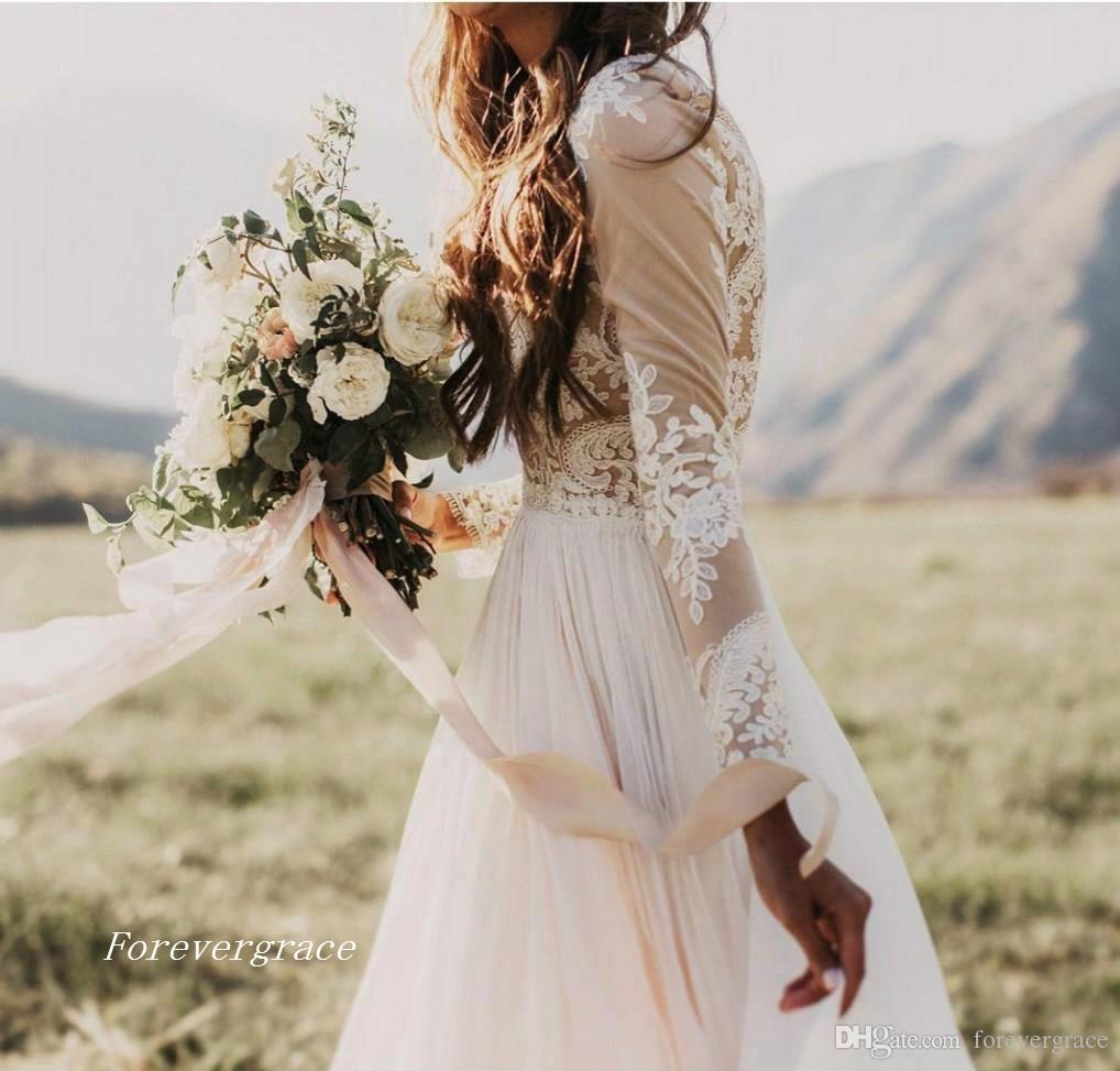 2019 Fabulous Modest New Lace Wedding Dress Vintage Princess Long Sleeves Country Style Bridal Gown Custom Made Plus Size