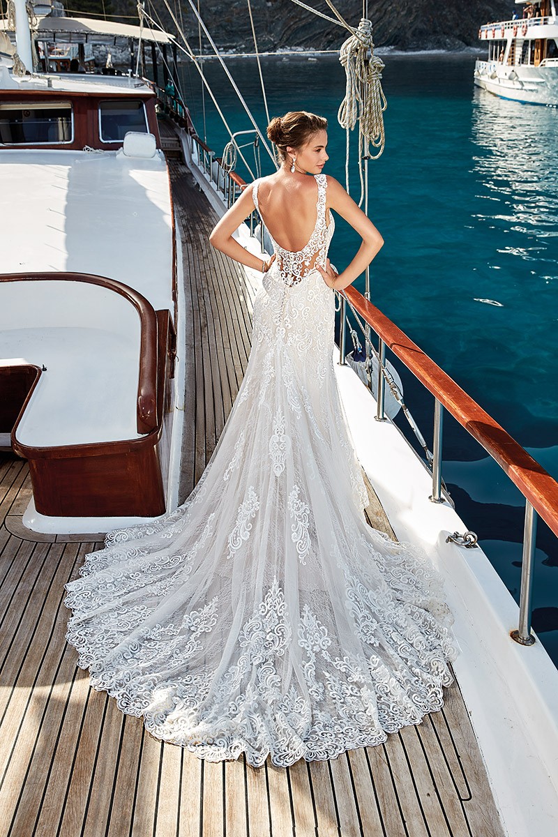 eddy k beach mermaid wedding dresses scoop neck wedding bridal gowns lace backless white wedding dress plus size