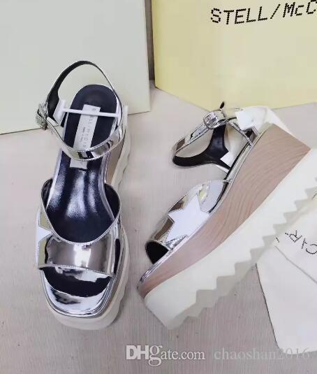 2017 New wholesale Stella McCartney Women Causal Shoes Stars Genuine Leather Platform Wedges sandals Platform size:35-39 free shipping, Black
2017 New wholesale Stella McCartney Women Causal Shoes Stars Genuine Leather Platform Wedges sandals Platform size:35-39 free shipping, Black