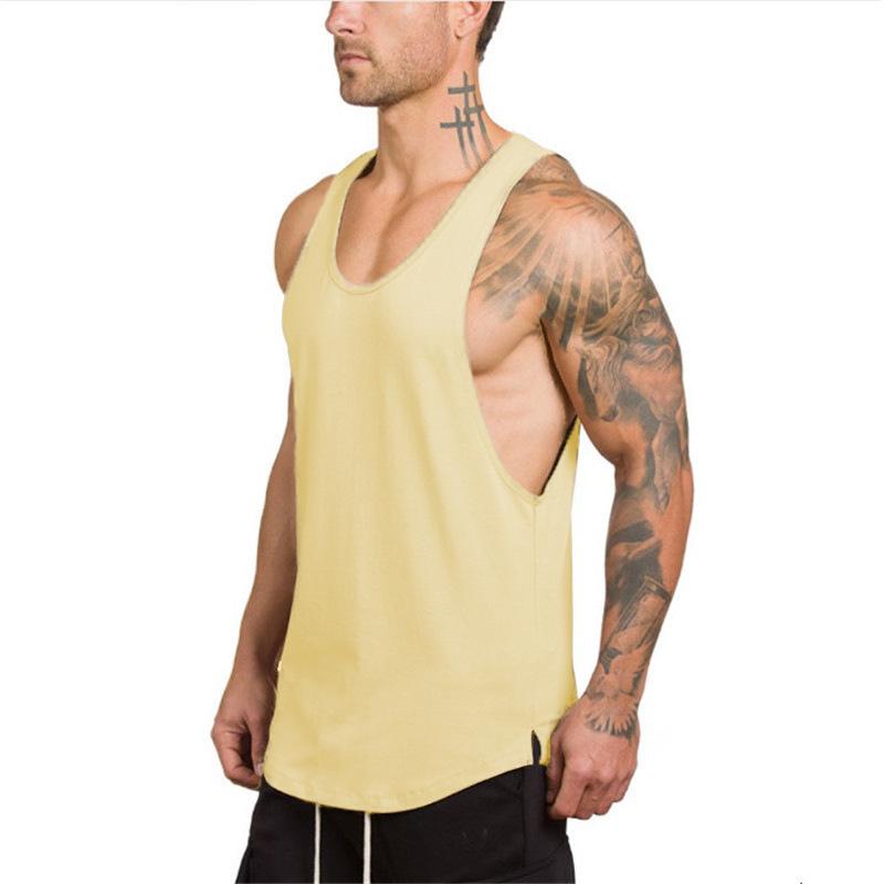 Summer Gym Fitness Clothes Men Fashion Solid Color Breathable Sleeveless Sports Tees Mens Functional Loose Tshirts
Summer Gym Fitness Clothes Men Fashion Solid Color Breathable Sleeveless Sports Tees Mens Functional Loose Tshirts