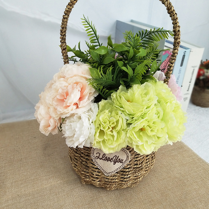 5 artificial peony flower silk flower plastic dried living room decoration peony arrangement fake bouquet, Peony white 
5 artificial peony flower silk flower plastic dried living room decoration peony arrangement fake bouquet, Peony white