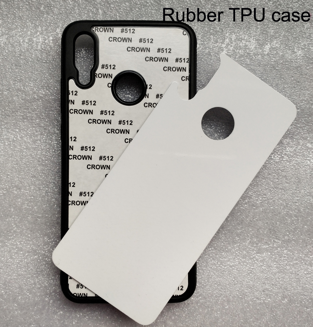 

Rubber tpu sublimation case for Huawei P50 P40 P30 P20 PRO P10 lite P smart blank case with aluminium plate 100 pieces / lot, Black
