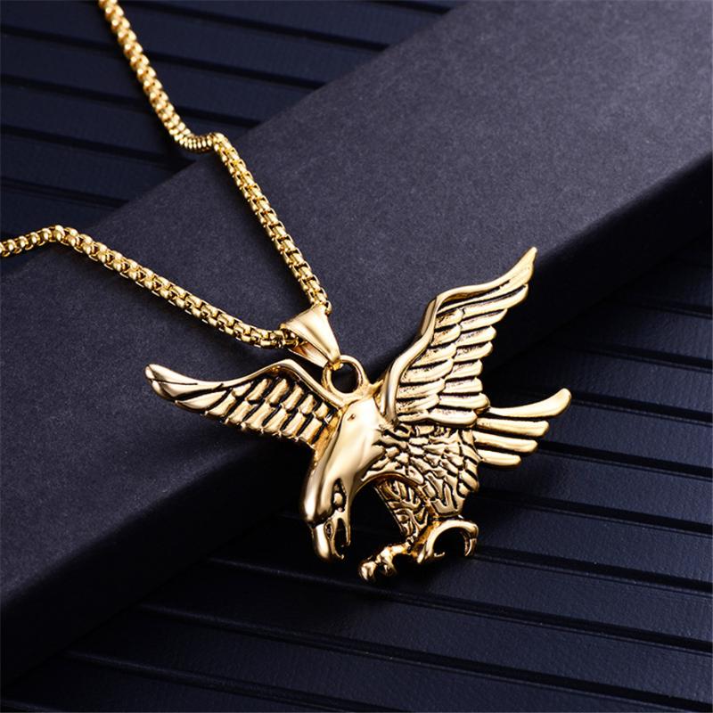 Pendant Necklaces Punk Biker Gold Color Titanium Stainless Steel Animal Eagle Hawk Wing Pendants Necklace For Men Jewelry
Pendant Necklaces Punk Biker Gold Color Titanium Stainless Steel Animal Eagle Hawk Wing Pendants Necklace For Men Jewelry