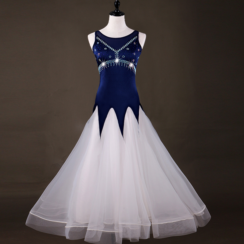 Customized Shinny Diamond Navy Blue Ballroom Dance Dress Women Professional Waltz Foxtrot Dresses Competition Dancing Dress
Customized Shinny Diamond Navy Blue Ballroom Dance Dress Women Professional Waltz Foxtrot Dresses Competition Dancing Dress
