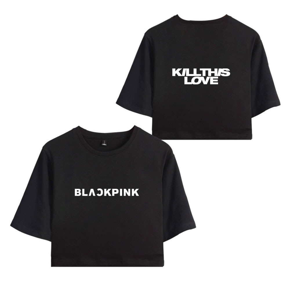 Fashion Crop Top T-shirt for Women Korean KPOP BLACKPINK KILL THIS LOVE Album Member Name Print T Shirt Women Cropped Tops Girls, 001
Fashion Crop Top T-shirt for Women Korean KPOP BLACKPINK KILL THIS LOVE Album Member Name Print T Shirt Women Cropped Tops Girls, 001