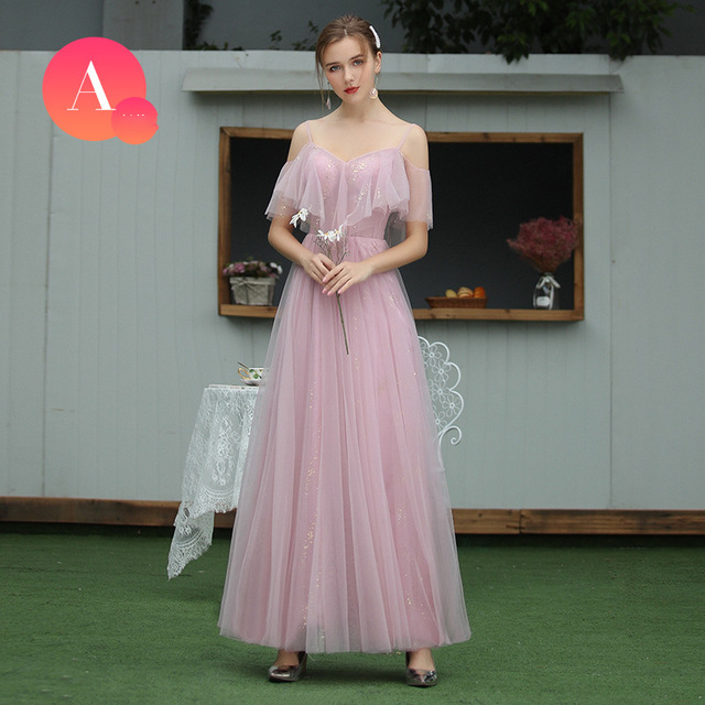 Evening Dress Long Dress A Line Ankle Length Four Designs Tulle Bridesmaid Dresses For Special Occasion, B pink
Evening Dress Long Dress A Line Ankle Length Four Designs Tulle Bridesmaid Dresses For Special Occasion, B pink