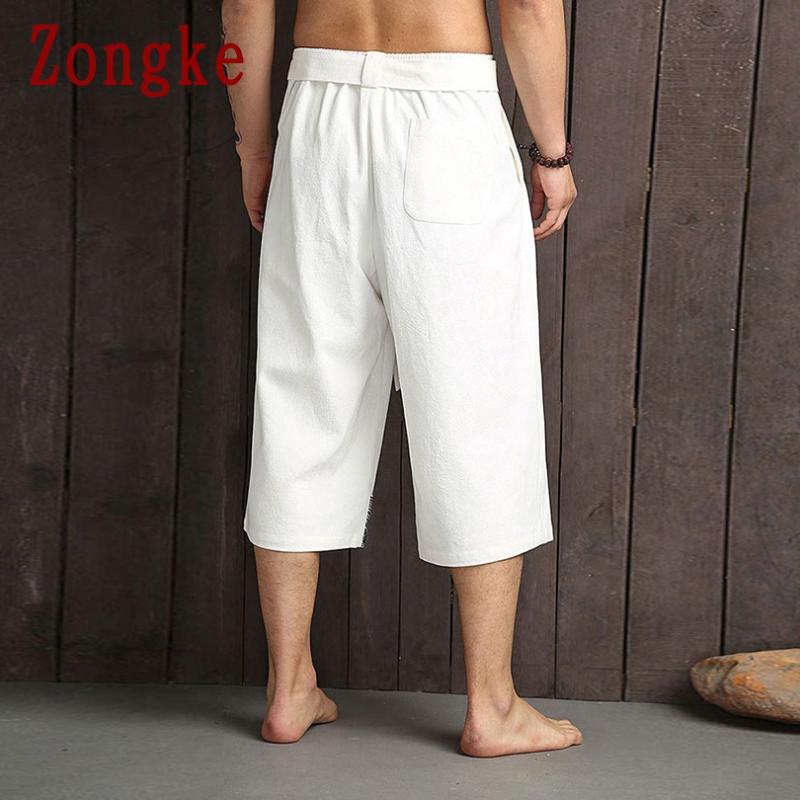 Zongke 2020 New Linen Harem Pants Men Trousers Joggers Casual Pants Men Sweatpants Hip Hop Streetwear Male Plus Size M-4XL