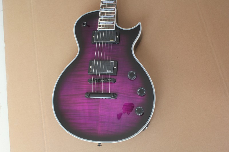 LPelectric guitar tiger pattern maple transparent purple body rose wood fingerboard
LPelectric guitar tiger pattern maple transparent purple body rose wood fingerboard