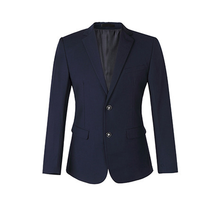 2019 Navy Blue Men Wedding Tuxedos Peaked Lapel Groomsmen Formal Suits 2 Pieces Ready To Wear Blazer