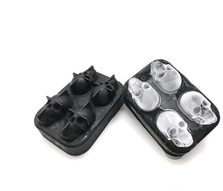 skull ice cube mold 3D silicone ice tray whiskey cocktail ball ice cube maker halloween home bar diy tools3978498