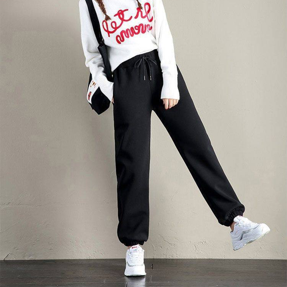 Winter Women Pants Straight Loose Gym Sweatpants Workout Fleece Trousers Solid Thick Warm Sport Pants Running, Black
Winter Women Pants Straight Loose Gym Sweatpants Workout Fleece Trousers Solid Thick Warm Sport Pants Running, Black