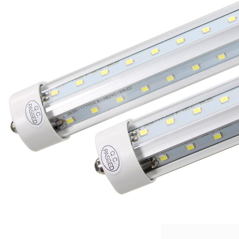 T8 8FT LED Tube Light 72w Single Pin FA8 Lamps 6000K Cold White Fluorescent Bulb Replacement Clear Cover Dual-Ended Power