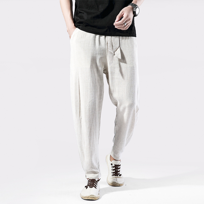 Linen Pants Men Summer Casual Harem Pant Streetwear Mens Sweatpants Traditional Chinese Vintage Trousers pantalons homme, Black
Linen Pants Men Summer Casual Harem Pant Streetwear Mens Sweatpants Traditional Chinese Vintage Trousers pantalons homme, Black