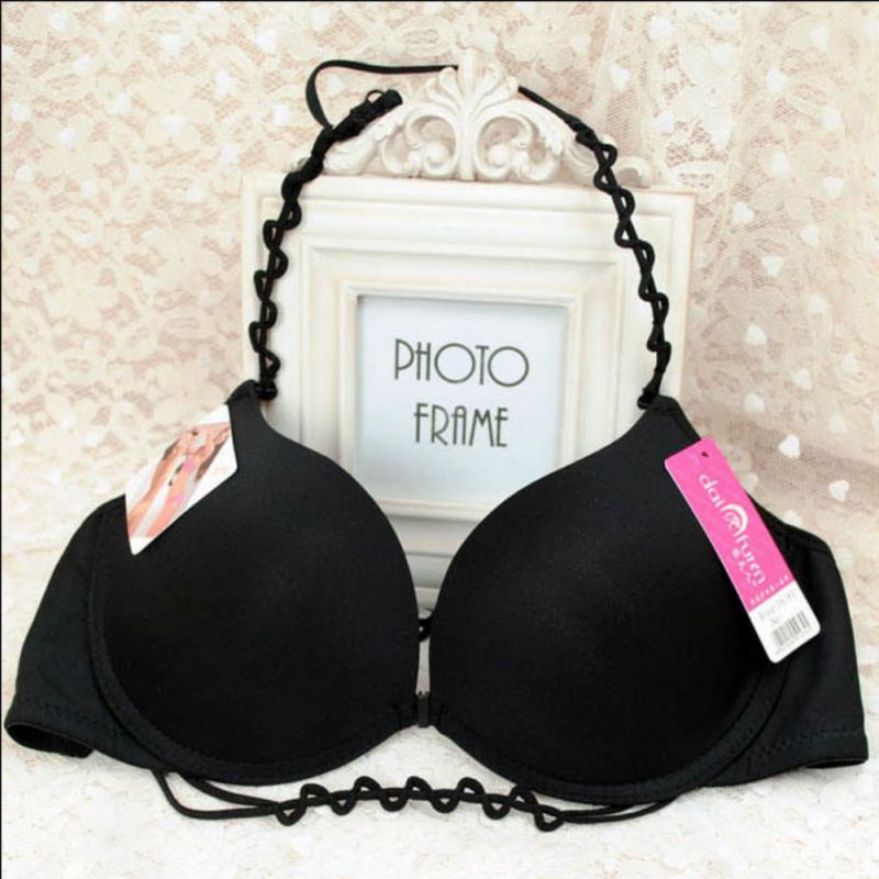 Convertible Halter Straps Padded Bra Brassieres Sexy Women Front Closure Push Up Bras, White
Convertible Halter Straps Padded Bra Brassieres Sexy Women Front Closure Push Up Bras, White