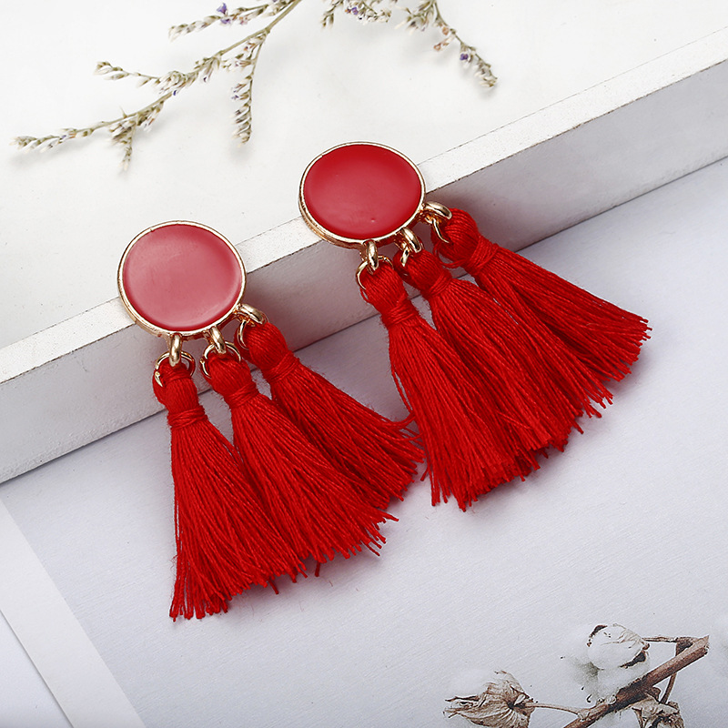 Tassel earrings for women fashion pendants elegant temperament Valentine's Day birthday gifts