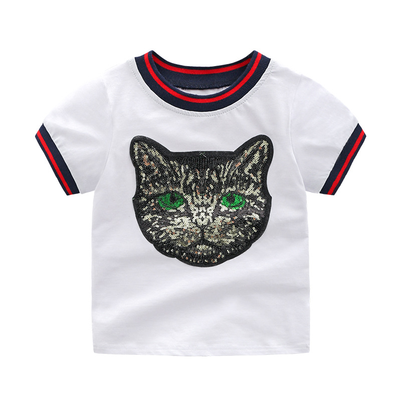 Baby summer clothes boy's cartoon T-shirt kindergarten cute half sleeve tide children's top pure cotton Tee shirts S2174, White
Baby summer clothes boy's cartoon T-shirt kindergarten cute half sleeve tide children's top pure cotton Tee shirts S2174, White