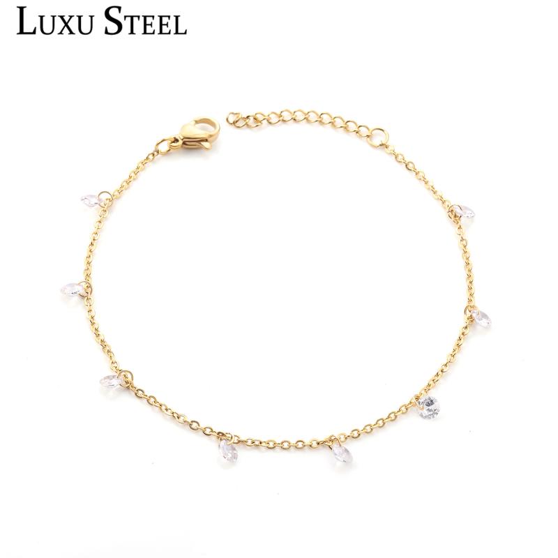 Link, Chain LUXUSTEEL Stainless Steel Bracelets For Women Gold Silver Color Charm Cubic Zirconia Link
Link, Chain LUXUSTEEL Stainless Steel Bracelets For Women Gold Silver Color Charm Cubic Zirconia Link