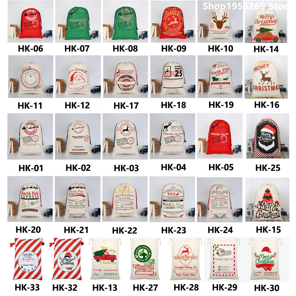 Wholesale 38 Styles Santa Sacks 20pcs Christmas Santa Bag Red Strip Candy Cane Drawstring Gift Bag Canvas Cotton Claus
Wholesale 38 Styles Santa Sacks 20pcs Christmas Santa Bag Red Strip Candy Cane Drawstring Gift Bag Canvas Cotton Claus