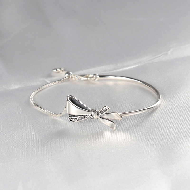 Wholesale- Bow Bracelet for Pandora 925 Sterling Silver Set CZ Diamond New Wild Lady Bracelet with Original Box
Wholesale- Bow Bracelet for Pandora 925 Sterling Silver Set CZ Diamond New Wild Lady Bracelet with Original Box