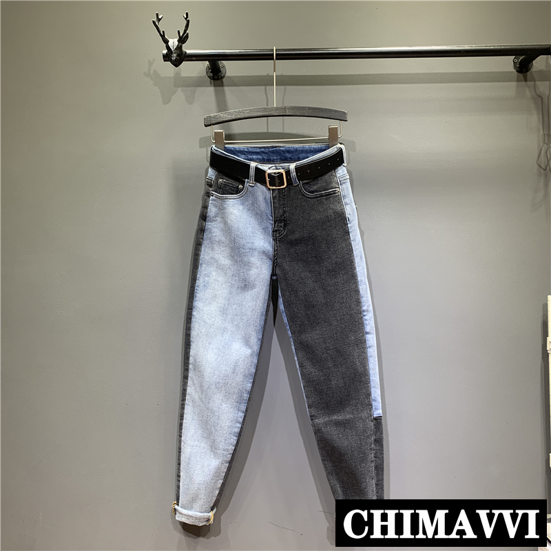 New 2020 Spring Mixed Color Women's Harem Trousers Leisure Jeans Pants Female Students High Waist Loose Denim Pants, Blue
New 2020 Spring Mixed Color Women's Harem Trousers Leisure Jeans Pants Female Students High Waist Loose Denim Pants, Blue