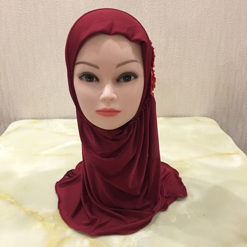 Children Kids Muslim Small Girl Hijab With Lace Flower Pattern Islamic Scarf Shawls Stretch 50cm 3-8 Years Old
Children Kids Muslim Small Girl Hijab With Lace Flower Pattern Islamic Scarf Shawls Stretch 50cm 3-8 Years Old