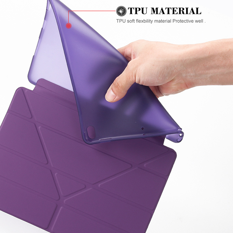 IPad Case Silicone Soft Back For iPad pro105 Case ipad23 102 mini4 5 Pu Leather Smart Cover Case