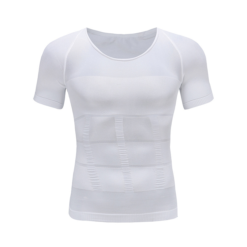 Seamless Short Sleeve Slimming T-shirt Men Shape Corset Tops Tummy Trimmer Shaping Underwear Waist Abs Trainer Shapewear Clothes, White
Seamless Short Sleeve Slimming T-shirt Men Shape Corset Tops Tummy Trimmer Shaping Underwear Waist Abs Trainer Shapewear Clothes, White