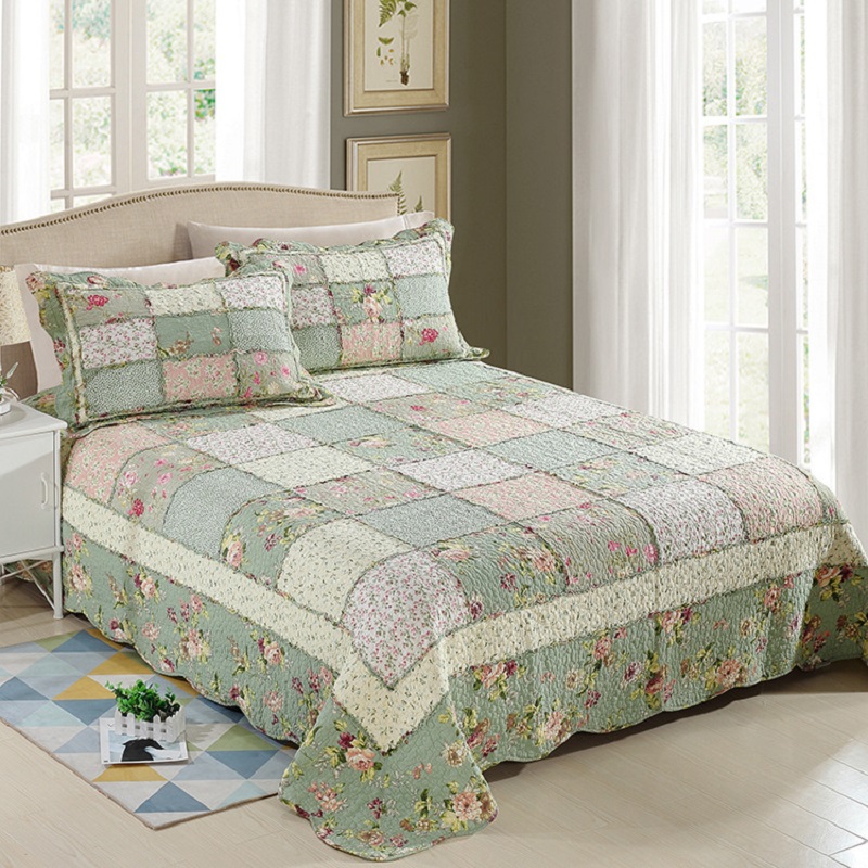 CHAUSUB Quality Patchwork Quilt Set 3PC Quilted Bedspread Bed Cover Sheets 4Pcs Cotton Bedding Duvet Cover Set Shams King Quilts, Green
CHAUSUB Quality Patchwork Quilt Set 3PC Quilted Bedspread Bed Cover Sheets 4Pcs Cotton Bedding Duvet Cover Set Shams King Quilts, Green