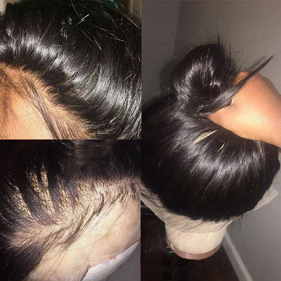 10A quality simulation brazilian hair Lace Front Wigs Straight Pre Plucked Hairline Baby Hair long 13x4 synthetic lace Wigs for black wome