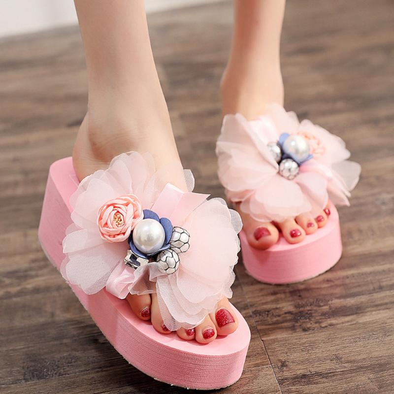 Pearl Bowknot Wedges Flip Flops chaussures femme ete Slippers Beach Shoes Female Casual Slipper Women Ladies zapatos mujer#3, Beige
Pearl Bowknot Wedges Flip Flops chaussures femme ete Slippers Beach Shoes Female Casual Slipper Women Ladies zapatos mujer#3, Beige