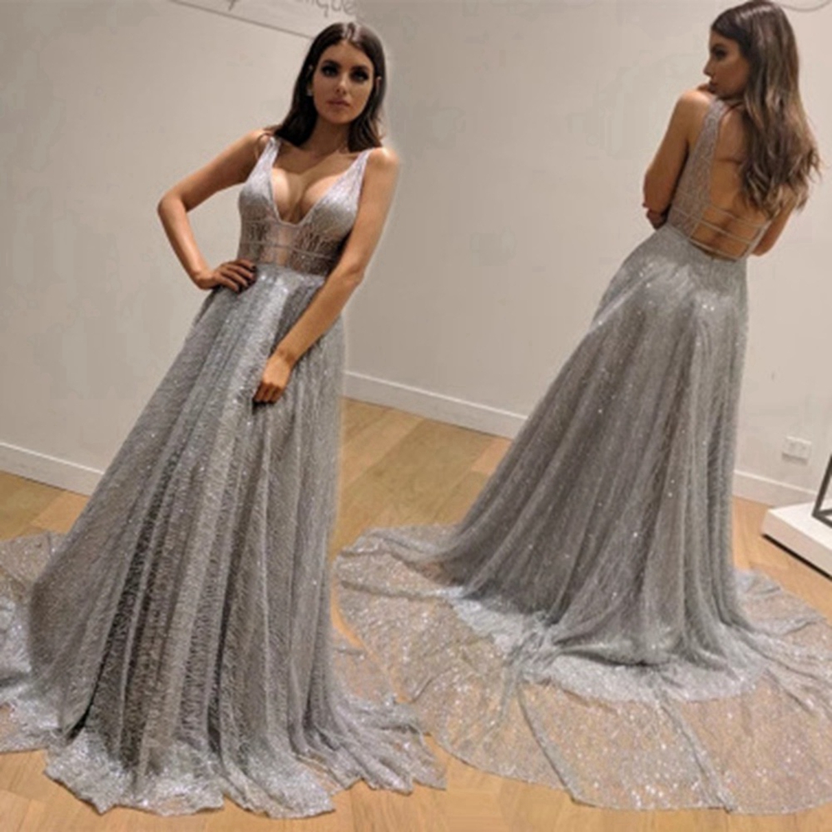 Charming Lace Mermaid Wedding Dresses 2020Backless Garden Wedding Dresses Beach Bridal Off Shoulder Wedding Gowns, Silver
Charming Lace Mermaid Wedding Dresses 2020Backless Garden Wedding Dresses Beach Bridal Off Shoulder Wedding Gowns, Silver