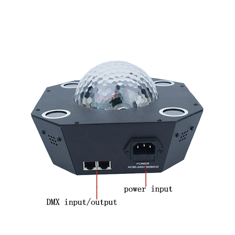 Party Lights Disco Ball Strobe Lighting with 120 Patterns RGB Laser Projector Sound Activated DJ Light for Bar Xmas Wedding Show Club