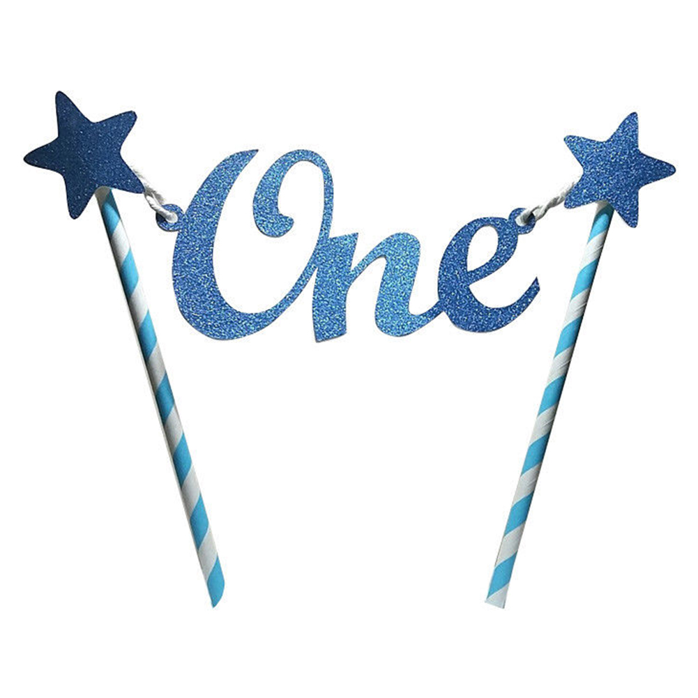 1st Birthday Cake Topper,"One" First Birthday Unique Glitter Star Cake Decorations Topper 
1st Birthday Cake Topper,"One" First Birthday Unique Glitter Star Cake Decorations Topper