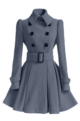 Women's Wool & Blends Winter Women Woolen Coat Windbreaker Multicolor Belt Bandage Top White Blend Girls Dress Jacket Thick Ladies Tops Plus