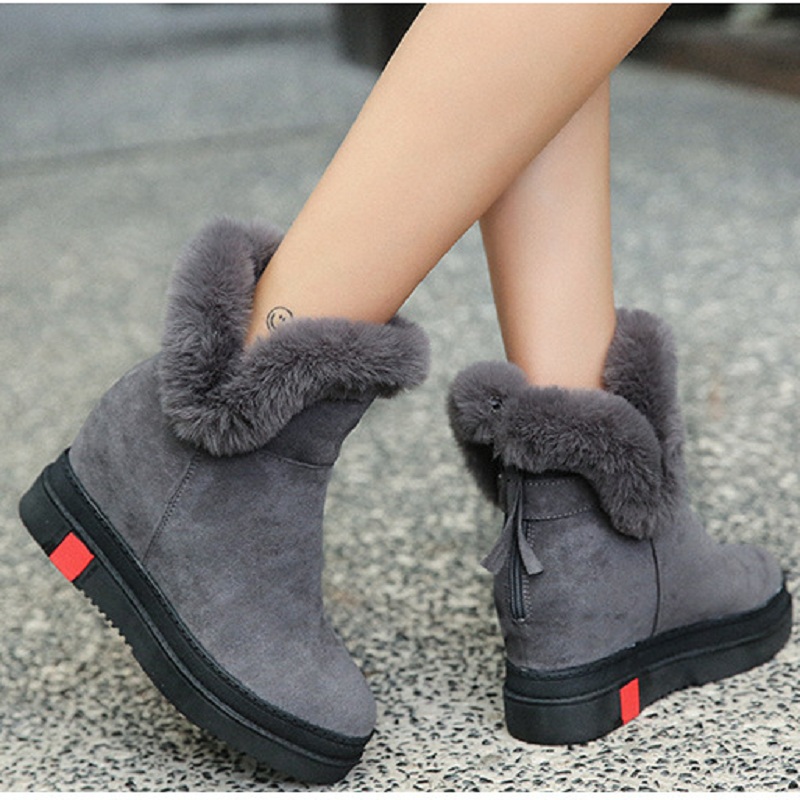 Wedges Shoes Winter Genuine Leather Snow Boots Women Black Sneakers Platform Warm Fur Shoes Female Ankle Boots
Wedges Shoes Winter Genuine Leather Snow Boots Women Black Sneakers Platform Warm Fur Shoes Female Ankle Boots