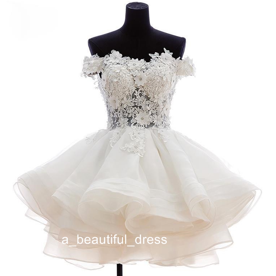 Free Shipping New Lovely Short Homecoming Dresses Sweetheart Flowers Organza Graduation Dresses Party Prom Formal Gown GD7779