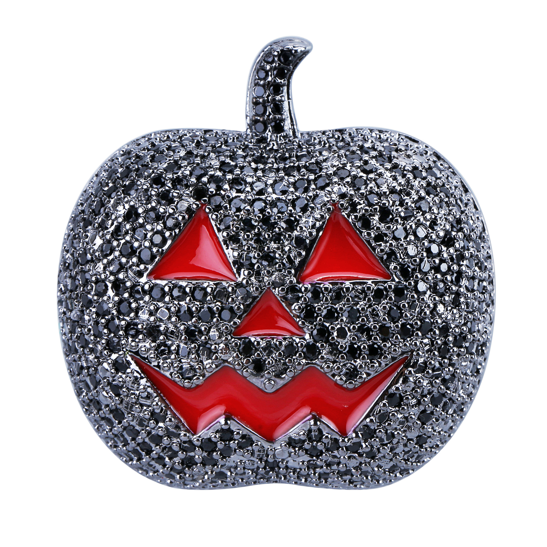 New Fashion Jack O Lantern Pendant Necklace 18K Gold Plated Halloween Twist Chain Iced Out CZ Cubic Zirconia Hip Hop Cosplay Party Jewelry Gifts for M