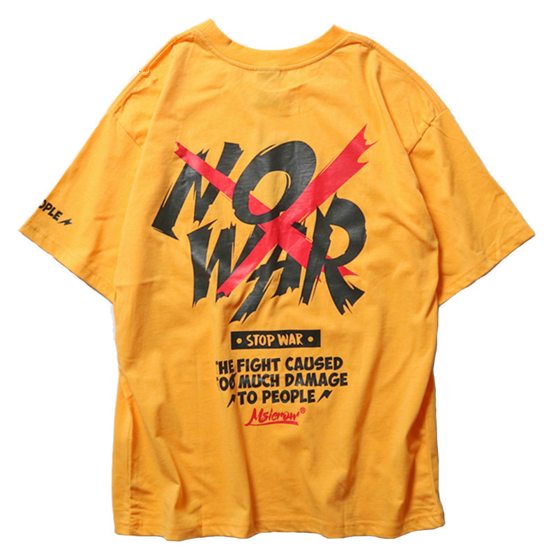 Januarysnow 4 Colors 2018 NO WAR Printed T-Shirt New Summer Anti War Tshirts Mens Hip Hop Casual Short Sleeve Tops Tees Streetwear T-Shirts, Yellow
Januarysnow 4 Colors 2018 NO WAR Printed T-Shirt New Summer Anti War Tshirts Mens Hip Hop Casual Short Sleeve Tops Tees Streetwear T-Shirts, Yellow