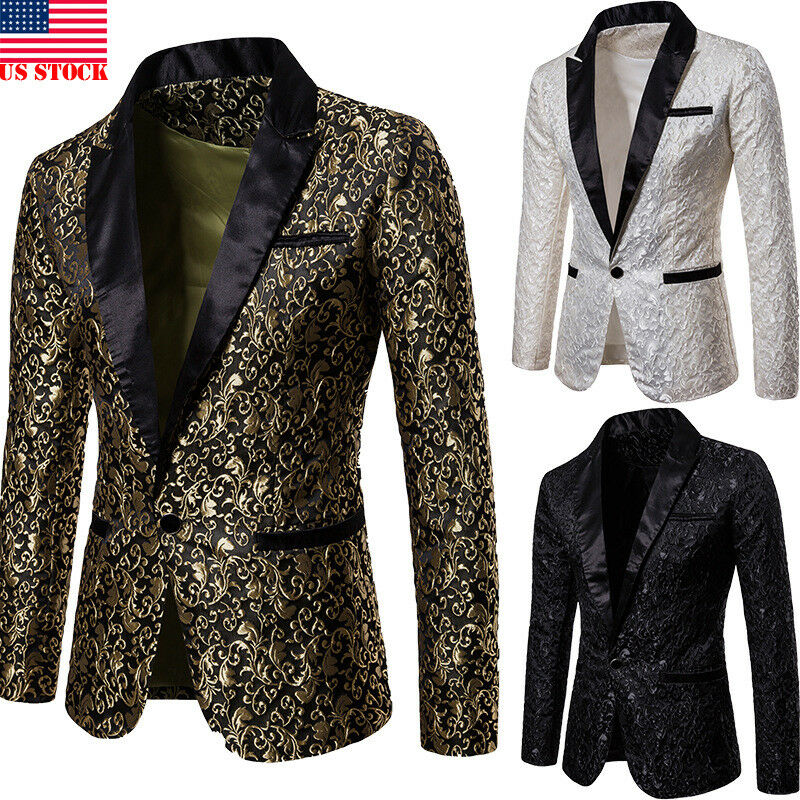 Fashion Men's Suit Blazers Casual Slim Formal One Button Blazer Tops Club Party Outwear, Black
Fashion Men's Suit Blazers Casual Slim Formal One Button Blazer Tops Club Party Outwear, Black