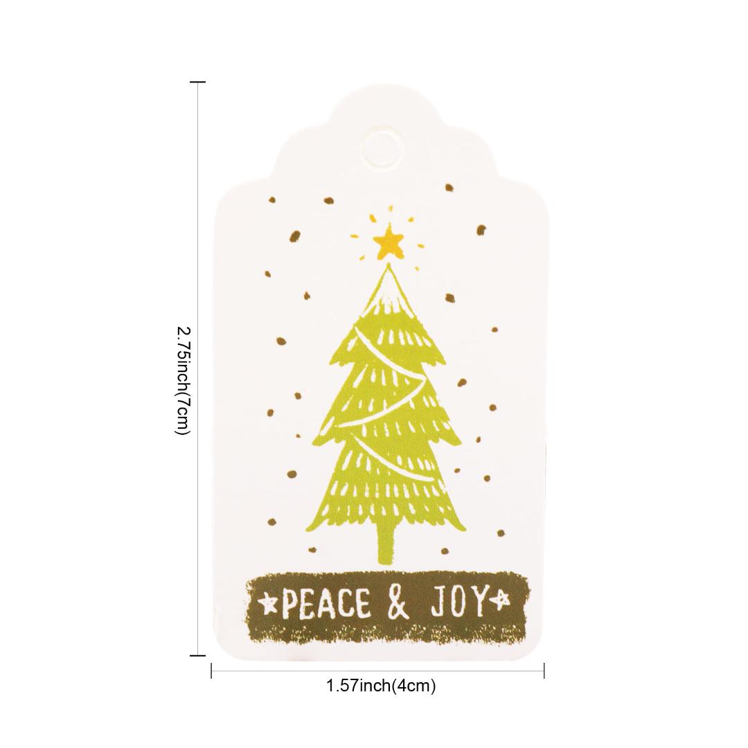 Merry Christmas DIY Unique Gift Tags JOY TO WORLD tag Small Card Optional String DIY Craft Label Party Decor