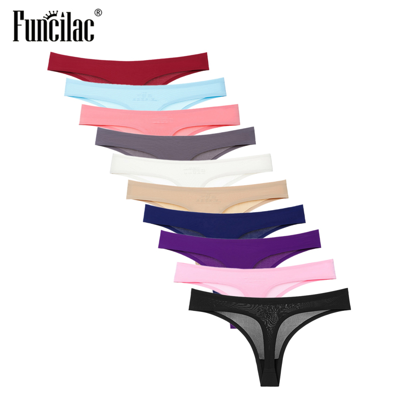 Cotton Women Thongs Sexy Ice Silk G-String Panties Seamless Underwear Ladies Bikini Briefs Girls Lingerie 1 Piece Dropshipping, Black
Cotton Women Thongs Sexy Ice Silk G-String Panties Seamless Underwear Ladies Bikini Briefs Girls Lingerie 1 Piece Dropshipping, Black