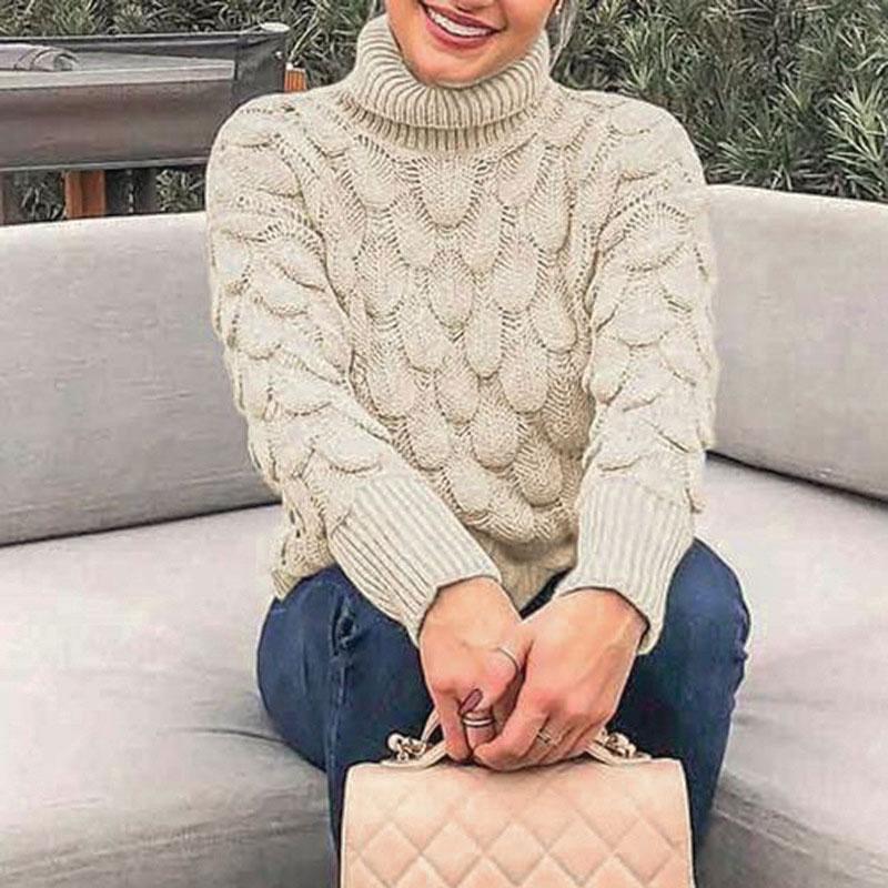 Solid White Sweater Elegant Knitted Knitwear Pullovers Autumn Winter Turtle Neck Ladies Top Women Club Plus Size, Brown
Solid White Sweater Elegant Knitted Knitwear Pullovers Autumn Winter Turtle Neck Ladies Top Women Club Plus Size, Brown