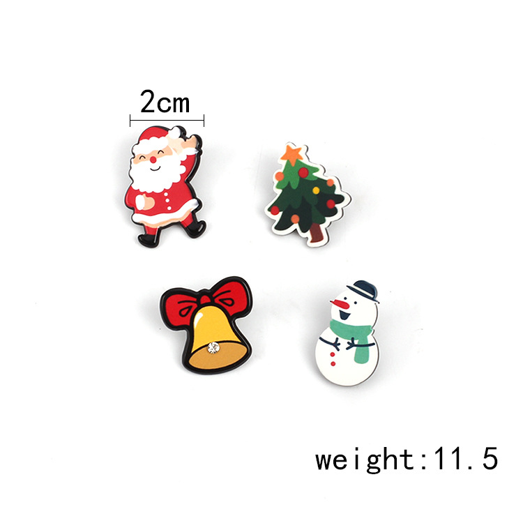 12 packs of Christmas brooch pin set Christmas decorations gifts included - Christmas tree, Santa Claus, snowman, jingle bells, star, Garlan