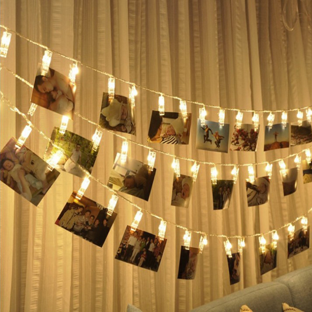 10/20/30 Led Photo Clips Fairy Lights Christmas Garlands Led Party Wedding Home Decoration String Lights Battery Powered
10/20/30 Led Photo Clips Fairy Lights Christmas Garlands Led Party Wedding Home Decoration String Lights Battery Powered