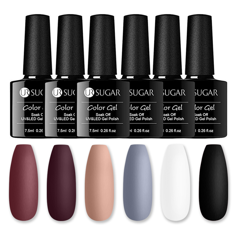 UR SUGAR 6pcs/lot UV Gel Nail Polish Set Pure Colors UV LED Nail Gel Varnish Semi Permanent Lacquer Soak Off 
UR SUGAR 6pcs/lot UV Gel Nail Polish Set Pure Colors UV LED Nail Gel Varnish Semi Permanent Lacquer Soak Off