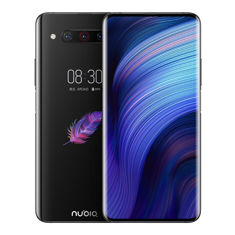 Original Nubia Z20 4G LTE Cell Phone 6GB RAM 128GB ROM Snapdragon 855 Plus Android 6.42 inch Curved Dual Full Screen 48MP 4000mAh Fingerprint ID Smart