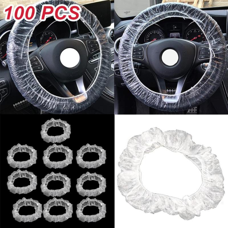 100pcs Transparent Steering Wheel Covers Disposable Cover for Max.15.7" Car Steering Wheel
100pcs Transparent Steering Wheel Covers Disposable Cover for Max.15.7" Car Steering Wheel