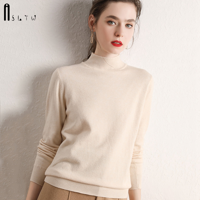 ASLTW Sweater Woman New Causal elasticity Ladies Knitted Pullovers Fashion Half turtleneck Slim Fit Top Knitwear Women's Sweater, Black
ASLTW Sweater Woman New Causal elasticity Ladies Knitted Pullovers Fashion Half turtleneck Slim Fit Top Knitwear Women's Sweater, Black